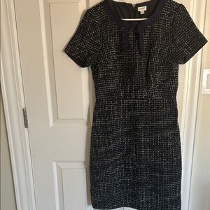 Jcrew Navy Tweed Dress